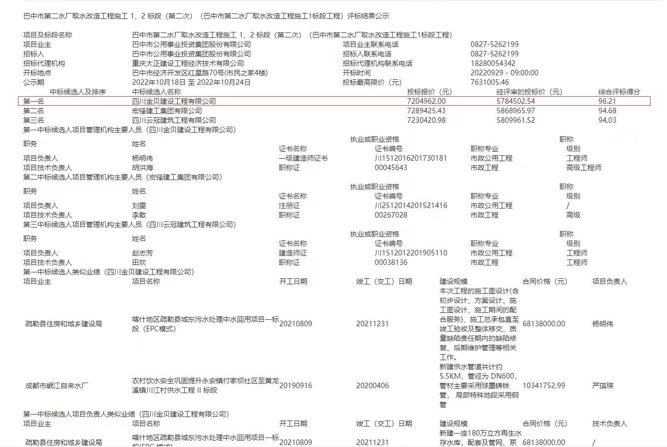 巴中市第二水廠取水改造工程施工1、2標段（第二次）評標結果公示.jpg